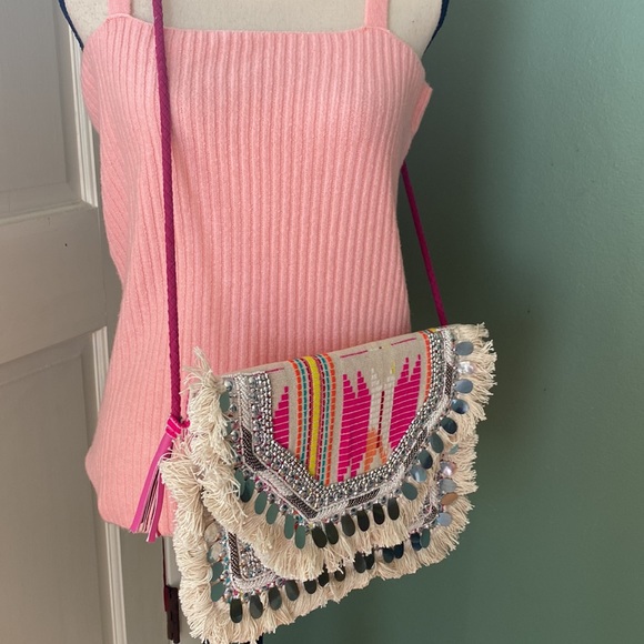 Boho envelope handmade crossbody shoulder bag - Picture 9 of 13